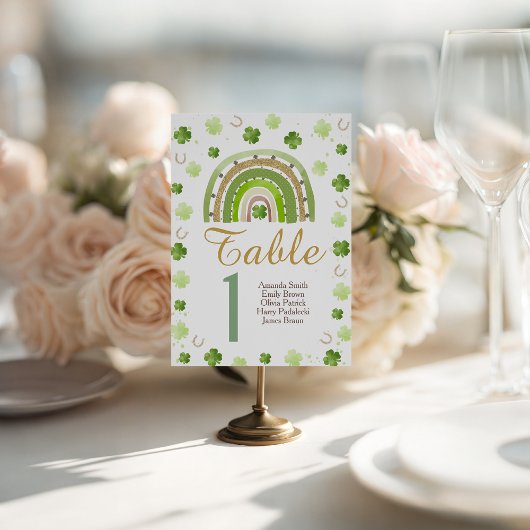 Lucky Charm Shamrock Table Number 台座サイン