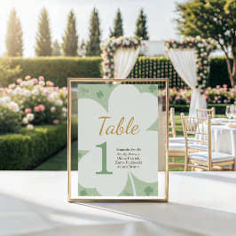 Lucky Charm Shamrock Table Number 台座サイン