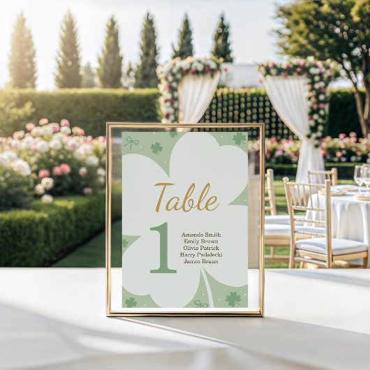 Lucky Charm Shamrock Table Number 台座サイン
