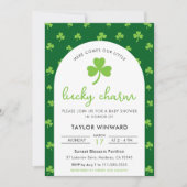 Lucky Charm St Patrick’s Day Baby Shower 招待状 (正面)