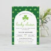 Lucky Charm St Patrick’s Day Baby Shower 招待状 (スタンド正面)