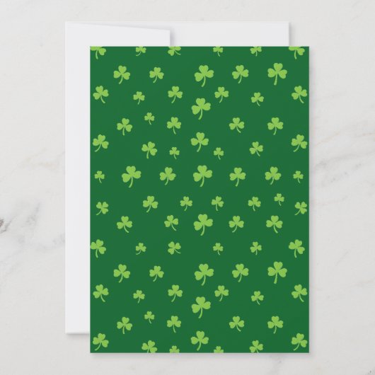 Lucky Charm St Patrick’s Day Baby Shower 招待状 (裏面)