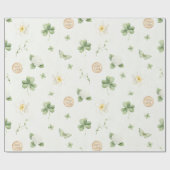 Lucky Charm St Patricks Lucky Little Shamrock baby ラッピングペーパー (フラット)