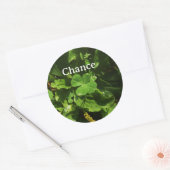 Lucky Charm Sticker - Four Leaf Clover  ラウンドシール (封筒)