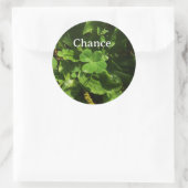 Lucky Charm Sticker - Four Leaf Clover  ラウンドシール (バッグ)