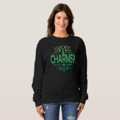 Lucky Charmer Funny St. Patrick's Day Shirt Boy Ki スウェットシャツ (正面フル)