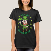 Lucky Charmer Leprechaun Shamrock St Patricks Day  Tシャツ (正面)