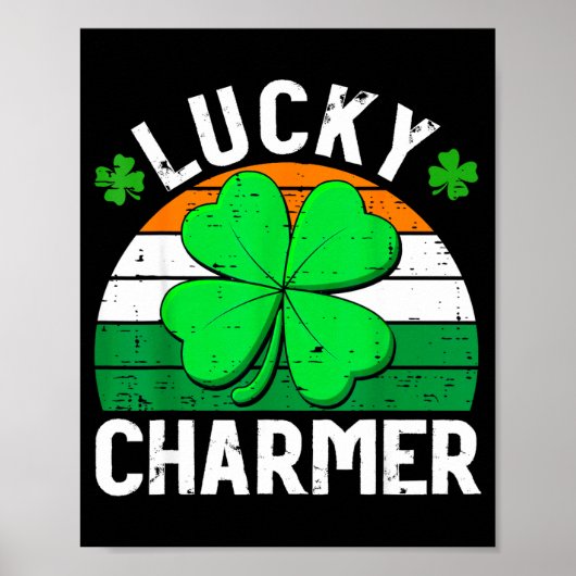 Lucky charmer shirts boys kids girls funny st ポスター (正面)
