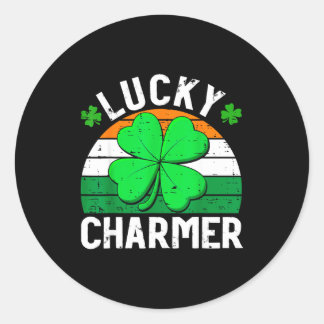 Lucky charmer shirts boys kids girls funny st ラウンドシール