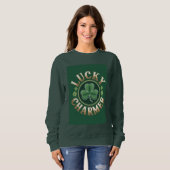 Lucky Charmer Women's Forest Green Sweatshirt スウェットシャツ (正面フル)