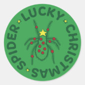 Lucky Christmas Spider ラウンドシール (正面)