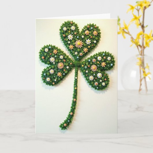 Lucky Clover Artistic Card カード (黄色い花)