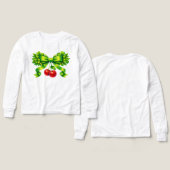 Lucky Clover Bow with Cherries Green Design (デザイン 正面＆背面)