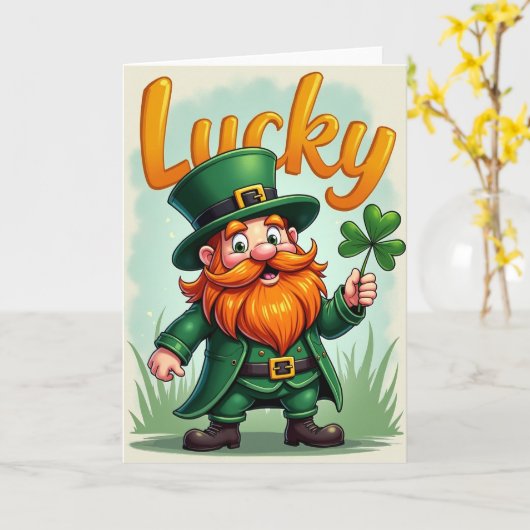 Lucky Clover Card カード (黄色い花)