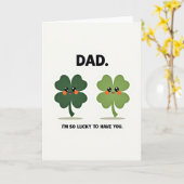 Lucky Clover Dad Card カード (黄色い花)