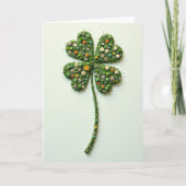 Lucky Clover Floral Pattern Card カード (正面)