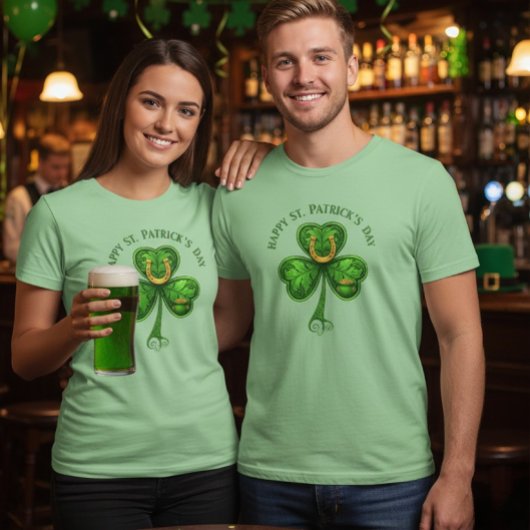 Lucky Clover Horseshoe Tee – St. Patrick’s Day トライブレンドＴシャツ