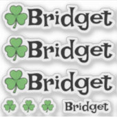 Lucky Clover Name Stickers シール (正面)