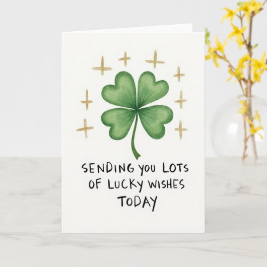 Lucky Clover Painted Art Card カード (黄色い花)