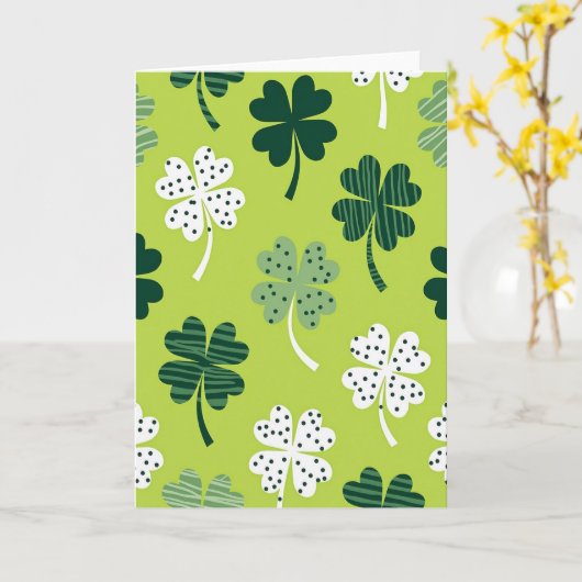 Lucky Clover Pattern Greats Card カード (黄色い花)