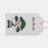 Lucky Clover Plant with Moon Charms ギフトタグ (正面(横))