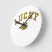 Lucky Clover Saint Patricks ラウンド壁時計 (傾斜)