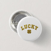 Lucky Clover Saint Patricks 缶バッジ (正面&裏面)