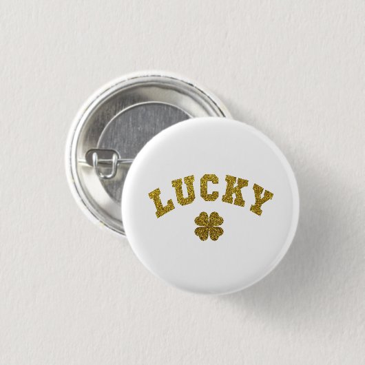 Lucky Clover Saint Patricks 缶バッジ (正面&裏面)