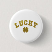 Lucky Clover Saint Patricks 缶バッジ (正面)
