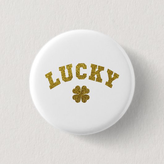 Lucky Clover Saint Patricks 缶バッジ (正面)