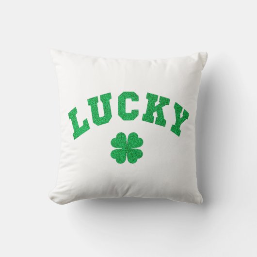Lucky Clover Saint Patricks Day クッション (正面)