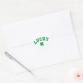Lucky Clover Saint Patricks Day ラウンドシール (封筒)