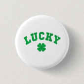 Lucky Clover Saint Patricks Day 缶バッジ (正面)