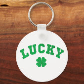 Lucky Clover Saint Patricks Day Both Side Print キーホルダー (裏面)