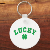 Lucky Clover Saint Patricks Day Both Side Print キーホルダー (正面)