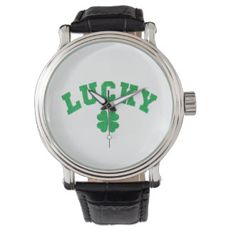 Lucky Clover Saint Patricks Day Both Side Print 腕時計
