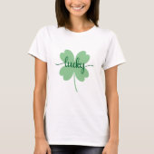 Lucky Clover Script St. Patrick’s Day Tee        Tシャツ (正面)