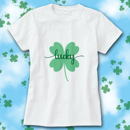 Lucky Clover Script St. Patrick’s Day Tee        Tシャツ