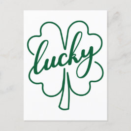 Lucky Clover Shamrock Leaf St. Patrick's Day Gift ポストカード
