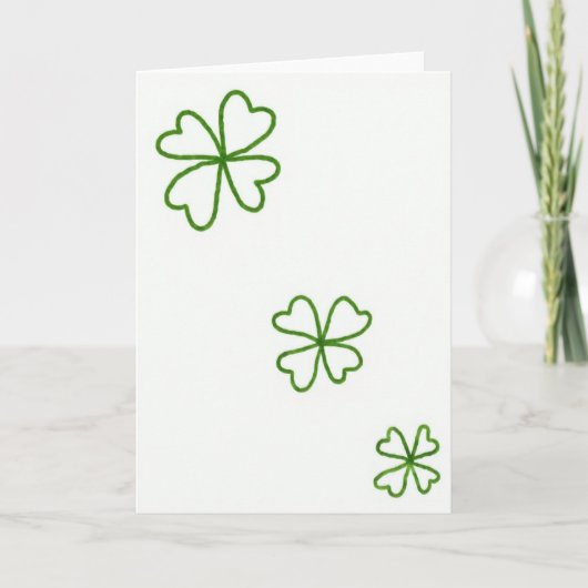 Lucky Clover Simple Good Fortune Card カード (正面)