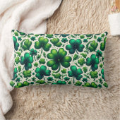 Lucky Clover St. Patrick’s Day Throw Pillow ランバークッション (ブランケット)
