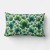 Lucky Clover St. Patrick’s Day Throw Pillow ランバークッション (正面)