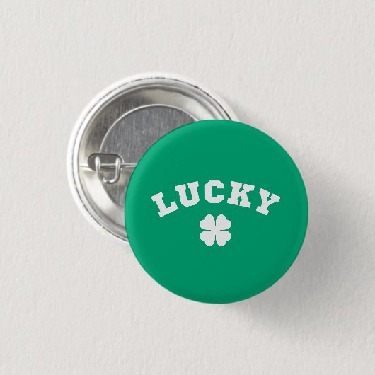 Lucky Clover St. Patricks Day 缶バッジ (正面&裏面)
