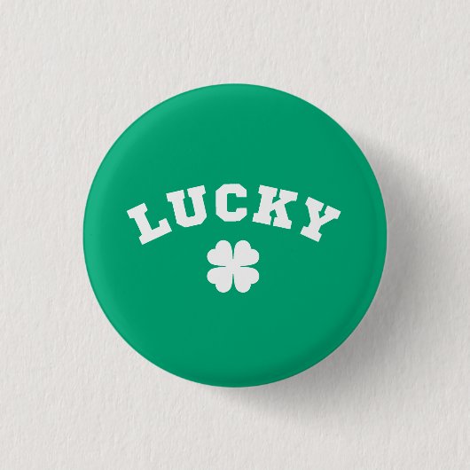 Lucky Clover St. Patricks Day 缶バッジ (正面)