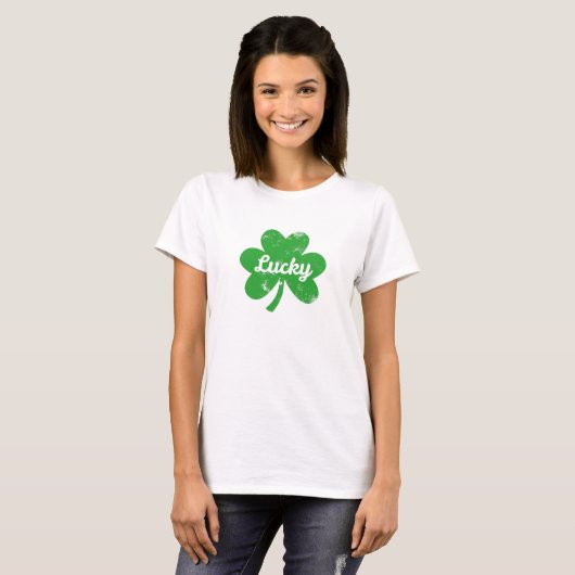 Lucky Clover St Patrick's Day Tシャツ (正面フル)