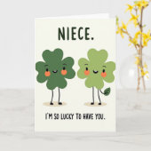 Lucky Clovers Niece Card カード (黄色い花)