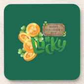 Lucky Coin Hard plastic coaster コースター (正面)