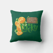 Lucky Coin Throw Pillow クッション (裏面)