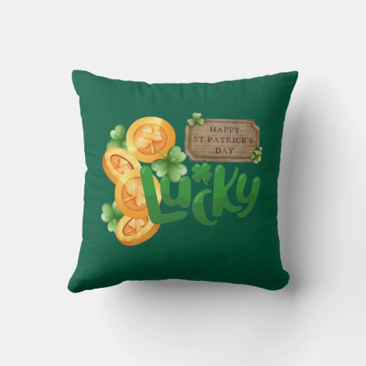 Lucky Coin Throw Pillow クッション (裏面)