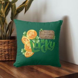 Lucky Coin Throw Pillow クッション